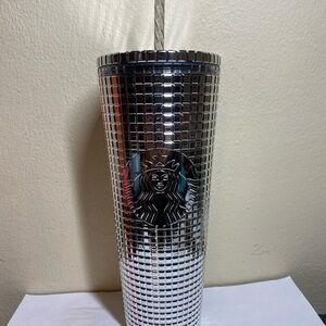 Starbucks Silver Mirror Tumbler with Straw